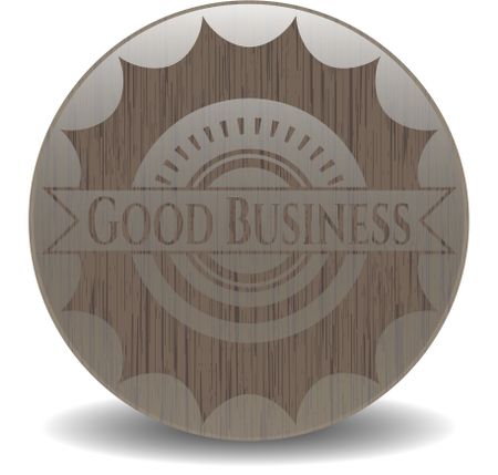 Good Business retro style wood emblem