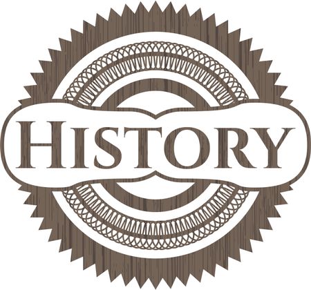 History retro wood emblem