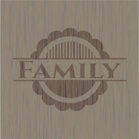 family-wooden-emblem-retro-422637625 Family wooden emblem. Retro