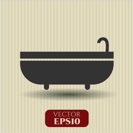 bathtub icon vector symbol flat eps jpg app web concept website