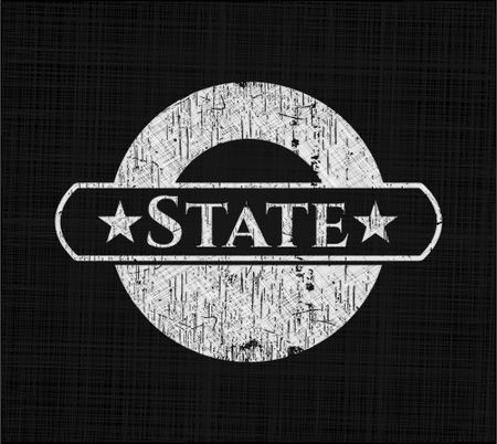 State written with chalkboard texture