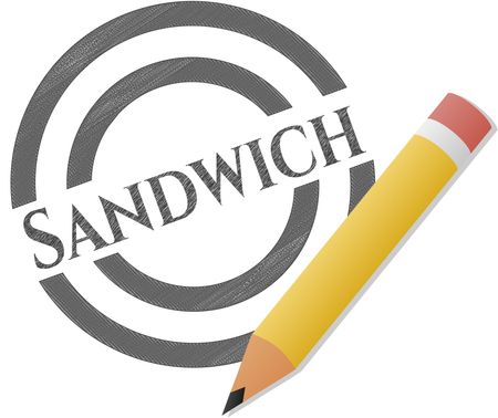 Sandwich drawn in pencil