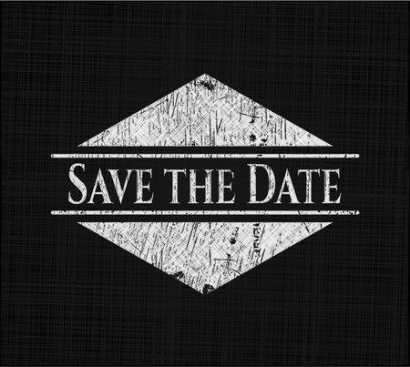 Save the Date with chalkboard texture