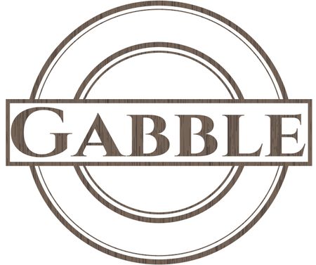 Gabble retro wooden emblem