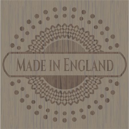 Made in England retro wooden emblem