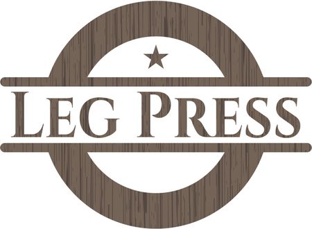 Leg Press retro wooden emblem