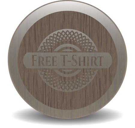 Free T-Shirt retro wooden emblem