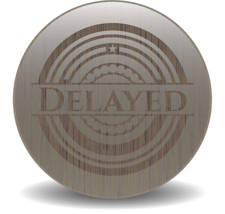 Delayed retro wooden emblem