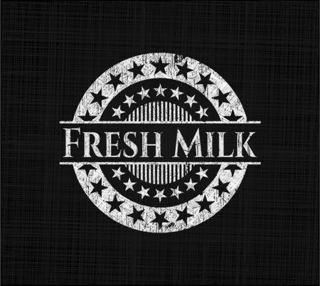 Fresh Milk with chalkboard texture