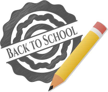 Back to School pencil emblem