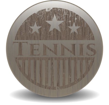Tennis realistic wood emblem