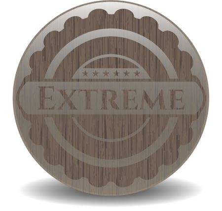 Extreme vintage wooden emblem