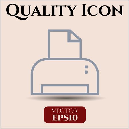 printer icon vector symbol flat eps jpg app web concept website