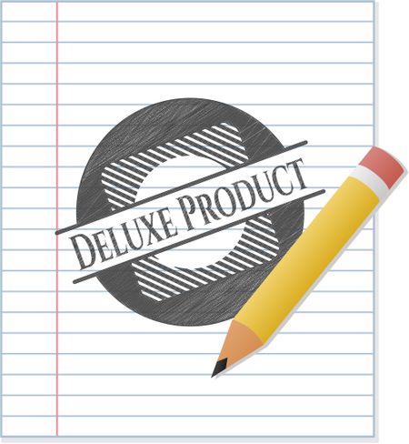 Deluxe Product emblem drawn in pencil
