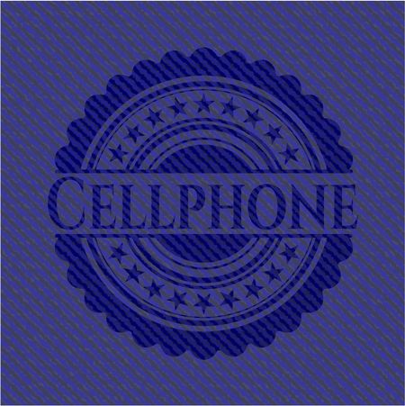 Cellphone emblem with jean texture