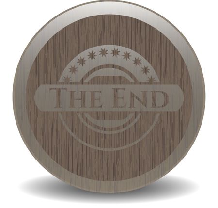 The End wood emblem. Vintage.