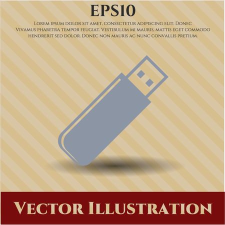 flash drive icon vector symbol flat eps jpg app web