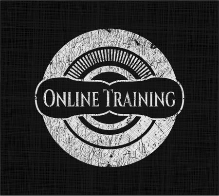 Online Training written on a chalkboard