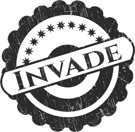 Invade rubber grunge stamp