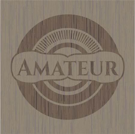 Amateur vintage wooden emblem
