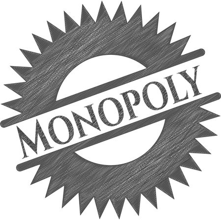 Monopoly emblem with pencil effect