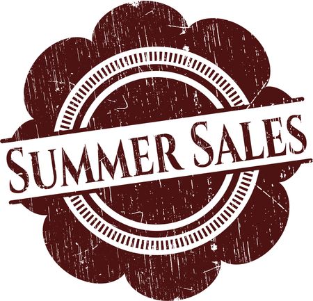 Summer Sales rubber seal with grunge texture