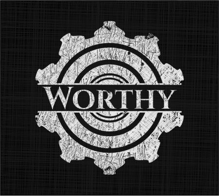 Worthy written with chalkboard texture