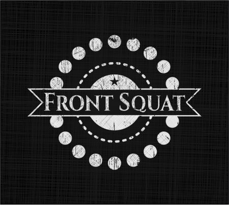 Front Squat written with chalkboard texture