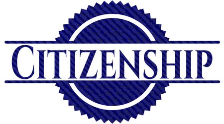 Citizenship denim background