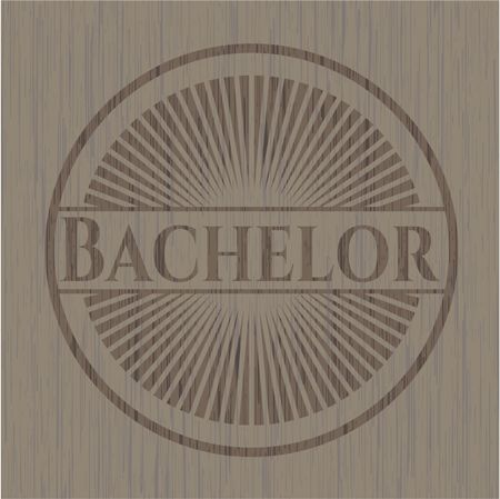 Bachelor retro wood emblem
