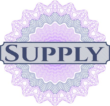 Supply written inside rosette