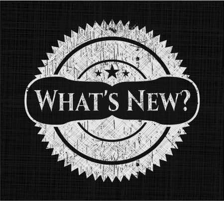 What's New? written on a blackboard