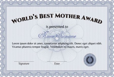 World's Best Mom Award Template. With complex background. Customizable, Easy to edit and change colors. Excellent design. 