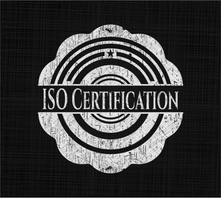 ISO Certification chalkboard emblem