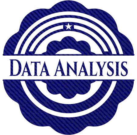 Data Analysis badge with jean texture