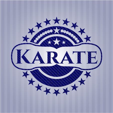 Karate badge with jean texture