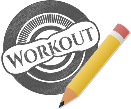 Workout drawn in pencil