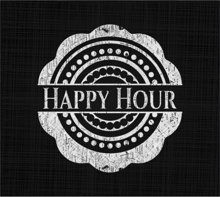Happy Hour chalk emblem