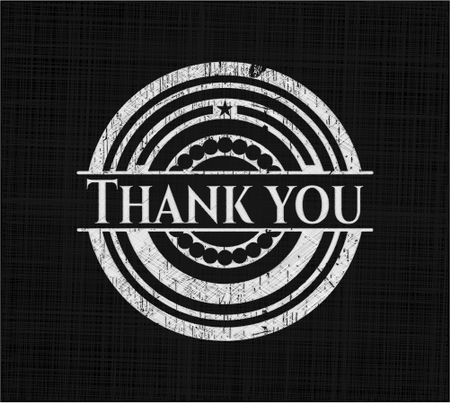 Thank you with chalkboard texture