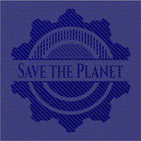 Save the Planet with jean texture