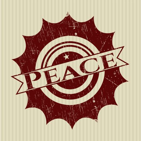 Peace rubber grunge texture seal