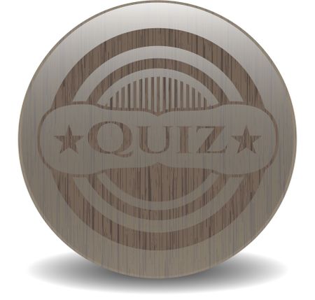 Quiz wood emblem. Retro