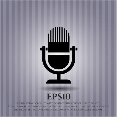 microphone icon vector symbol flat eps jpg app web concept