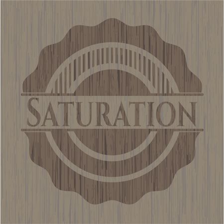 Saturation vintage wooden emblem