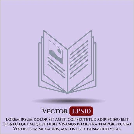 book icon vector symbol flat eps jpg app web concept website