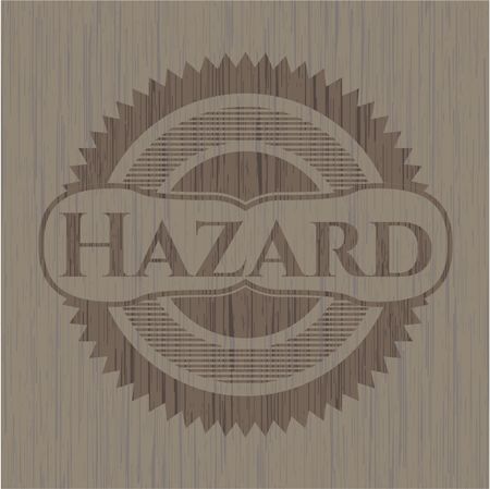 Hazard retro wood emblem