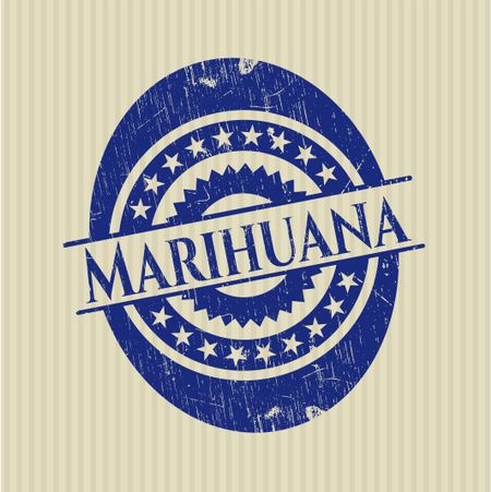 Marihuana grunge stamp