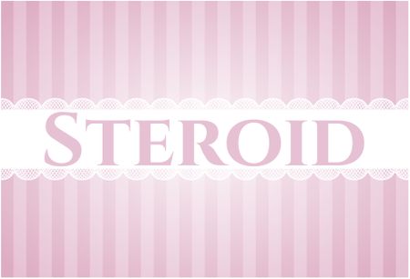Steroid banner or poster