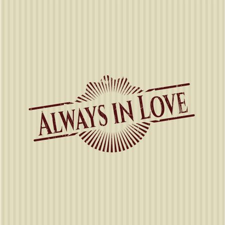 Always in Love rubber stamp