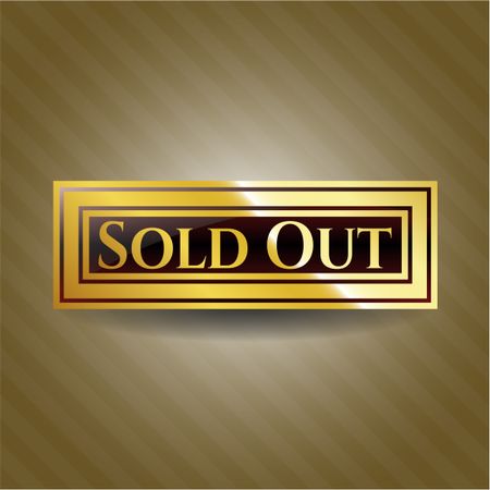 Sold Out gold shiny emblem